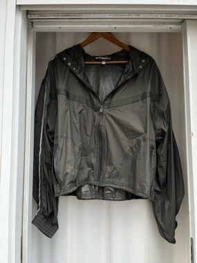 Free People Lightweight Women's Hooded Windbreaker Jacket - Dark Olive